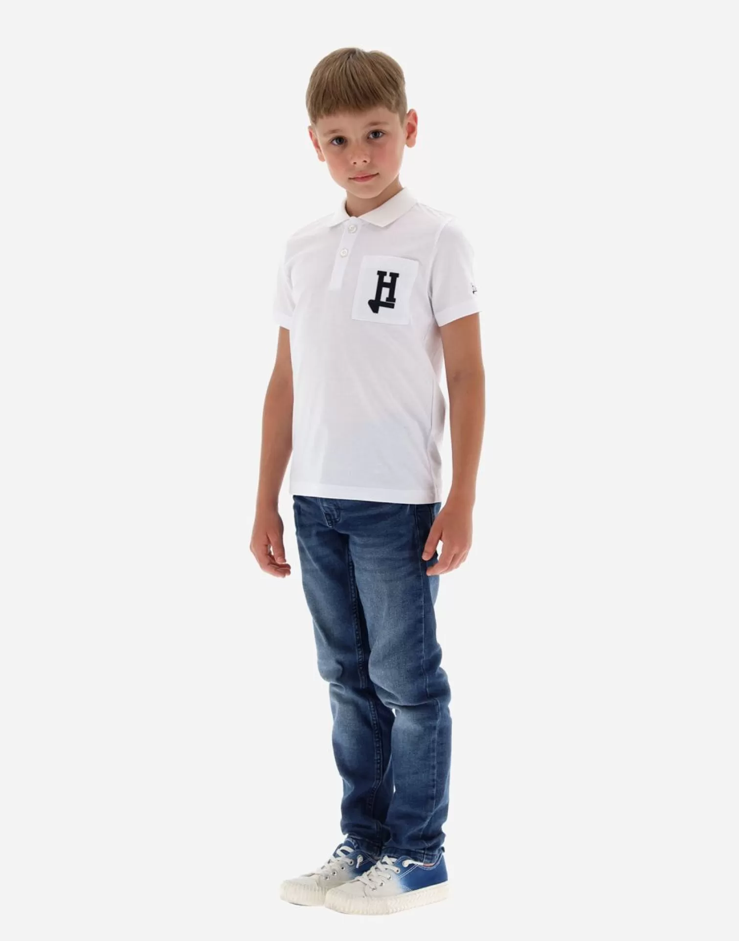 Herno Vêtements>Cotton Polo Shirt White