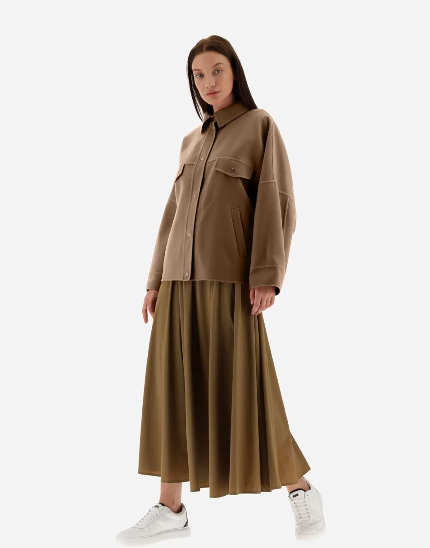 Herno Bomber>Double-Layered Wool Bomber Jacket Sand