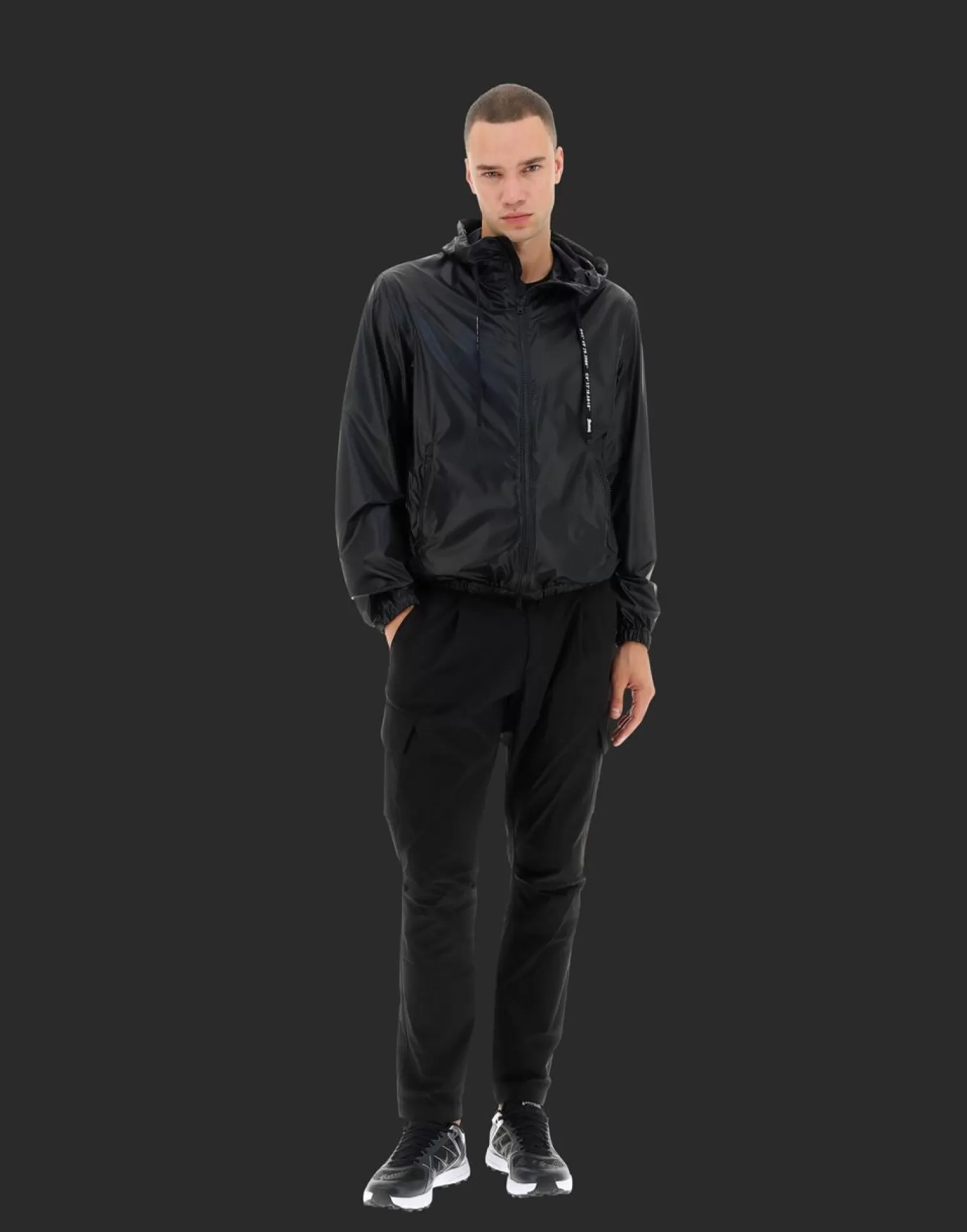 Herno Bomber>Laminar Bomber In Rubber Ripstop Black