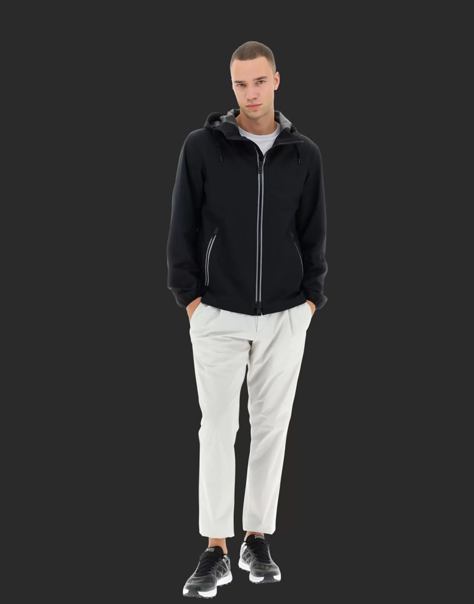 Herno Bomber>Laminar Bomber Jacket In Gore-Tex Paclite® Shell With Mesh Details Black