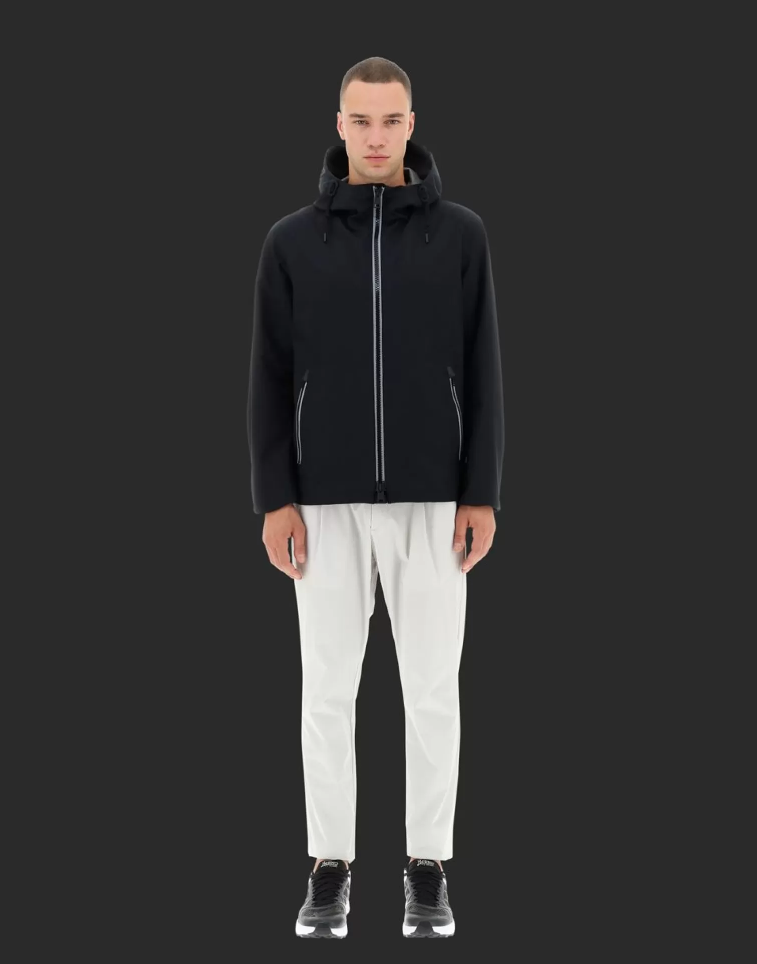 Herno Bomber>Laminar Bomber Jacket In Gore-Tex Paclite® Shell With Mesh Details Black