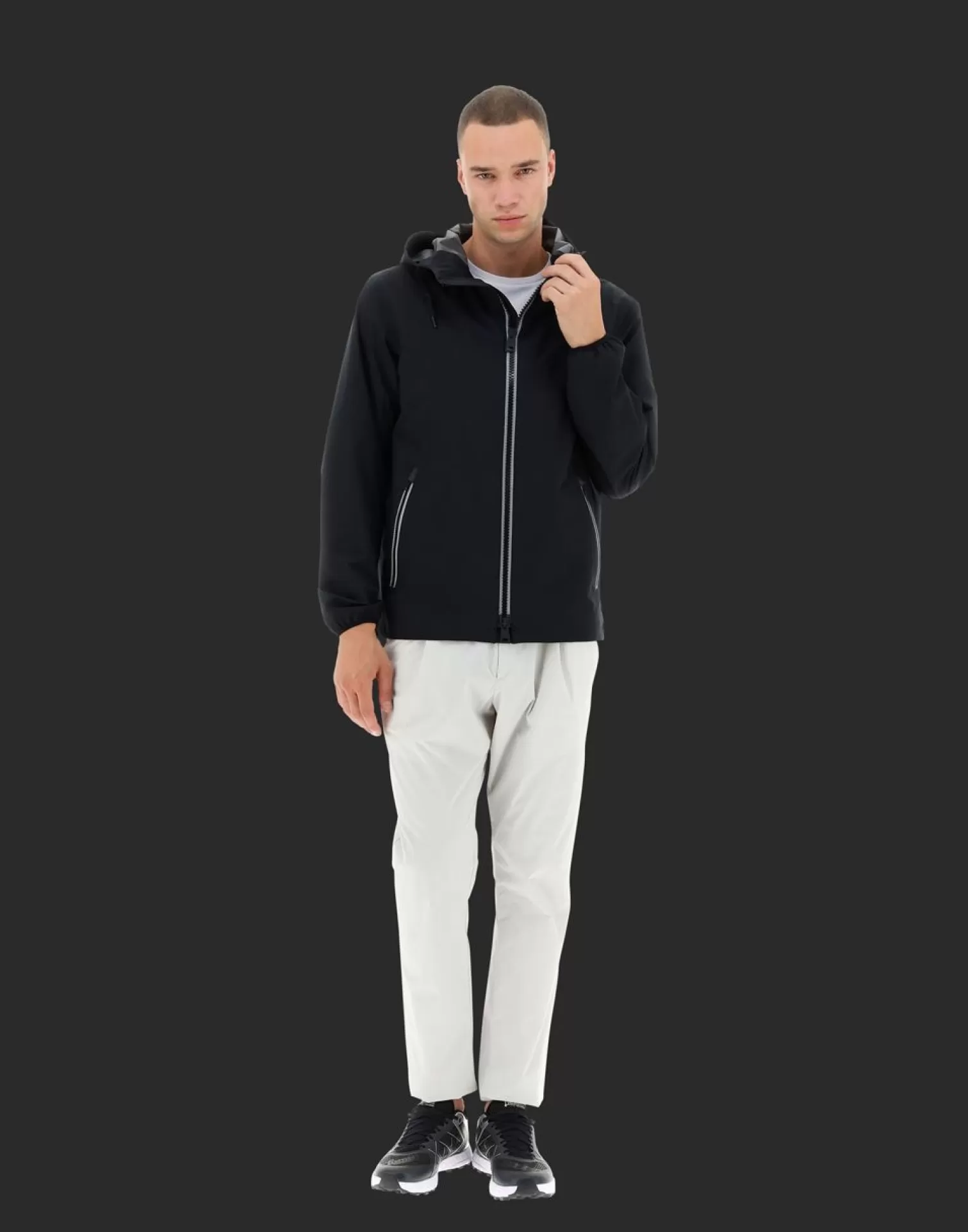 Herno Bomber>Laminar Bomber Jacket In Gore-Tex Paclite® Shell With Mesh Details Black