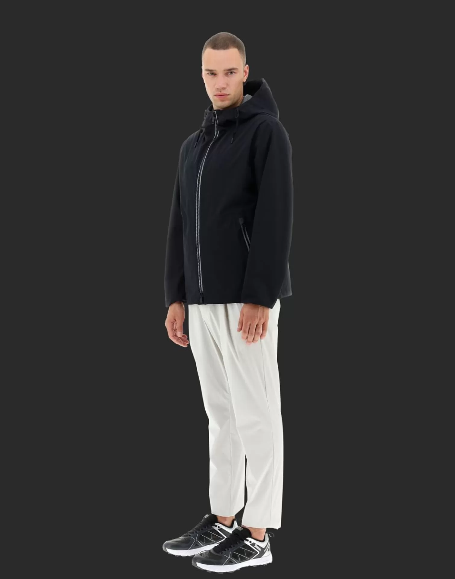Herno Bomber>Laminar Bomber Jacket In Gore-Tex Paclite® Shell With Mesh Details Black
