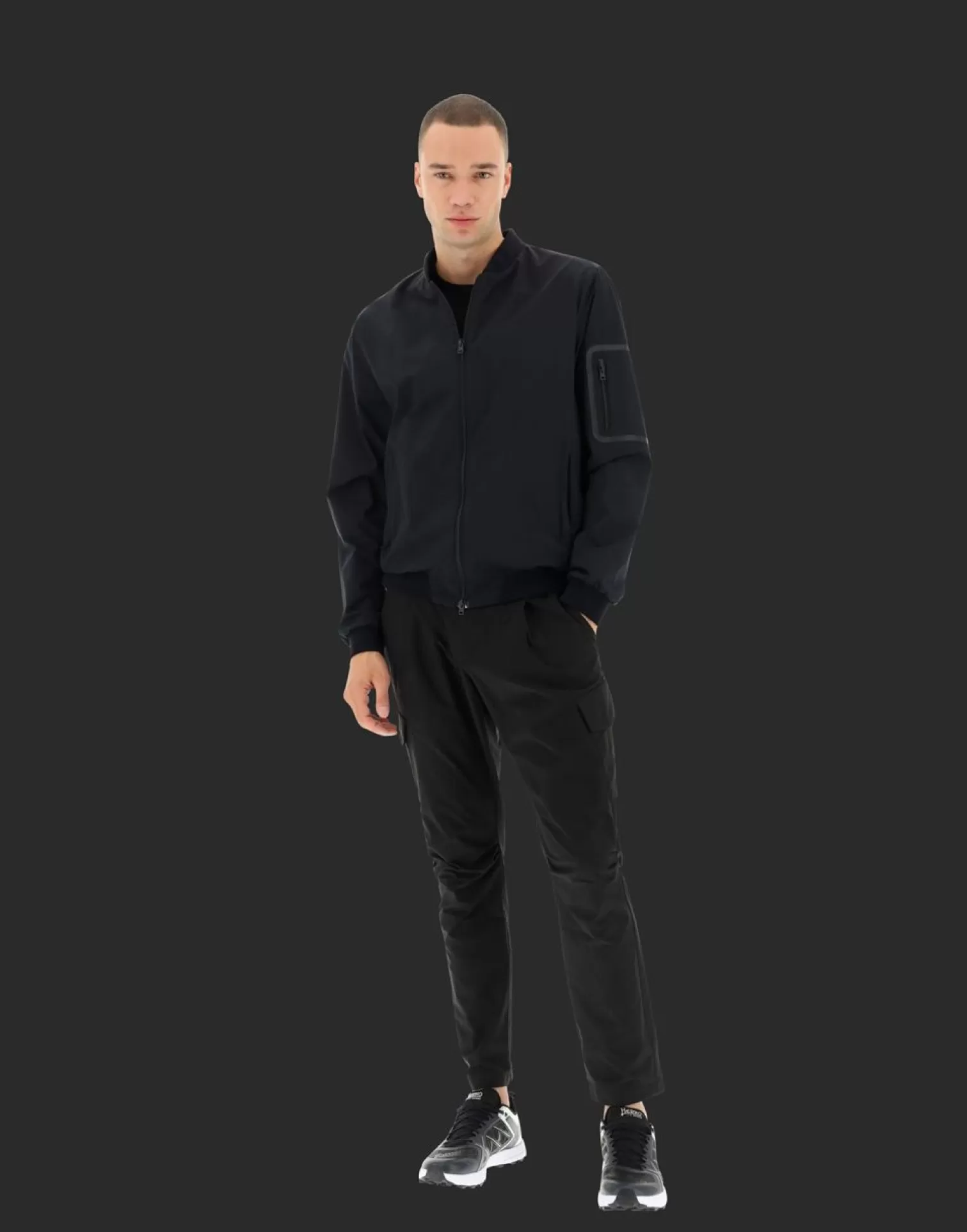 Herno Bomber>Laminar Gore-Tex Windstopper Bomber Black