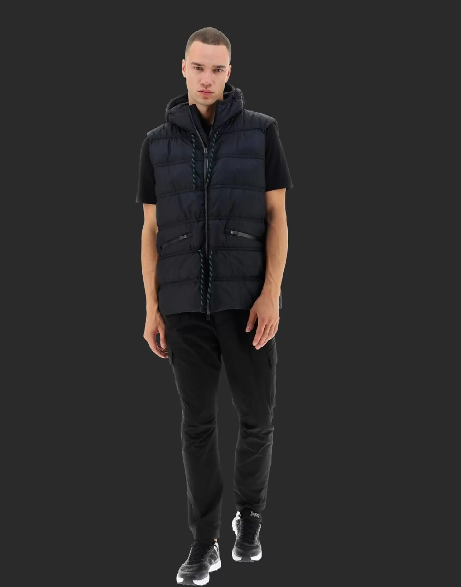 Herno Doudounes Courtes>Laminar Waistcoat In Skydive Black