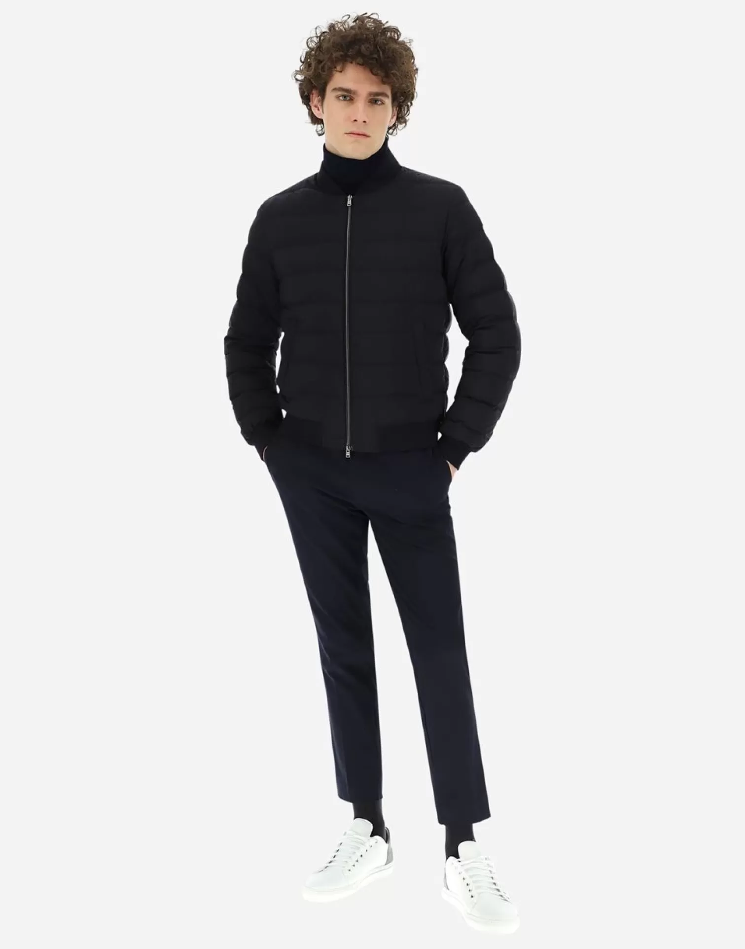 Herno Doudounes Courtes>L'Aviatore Black