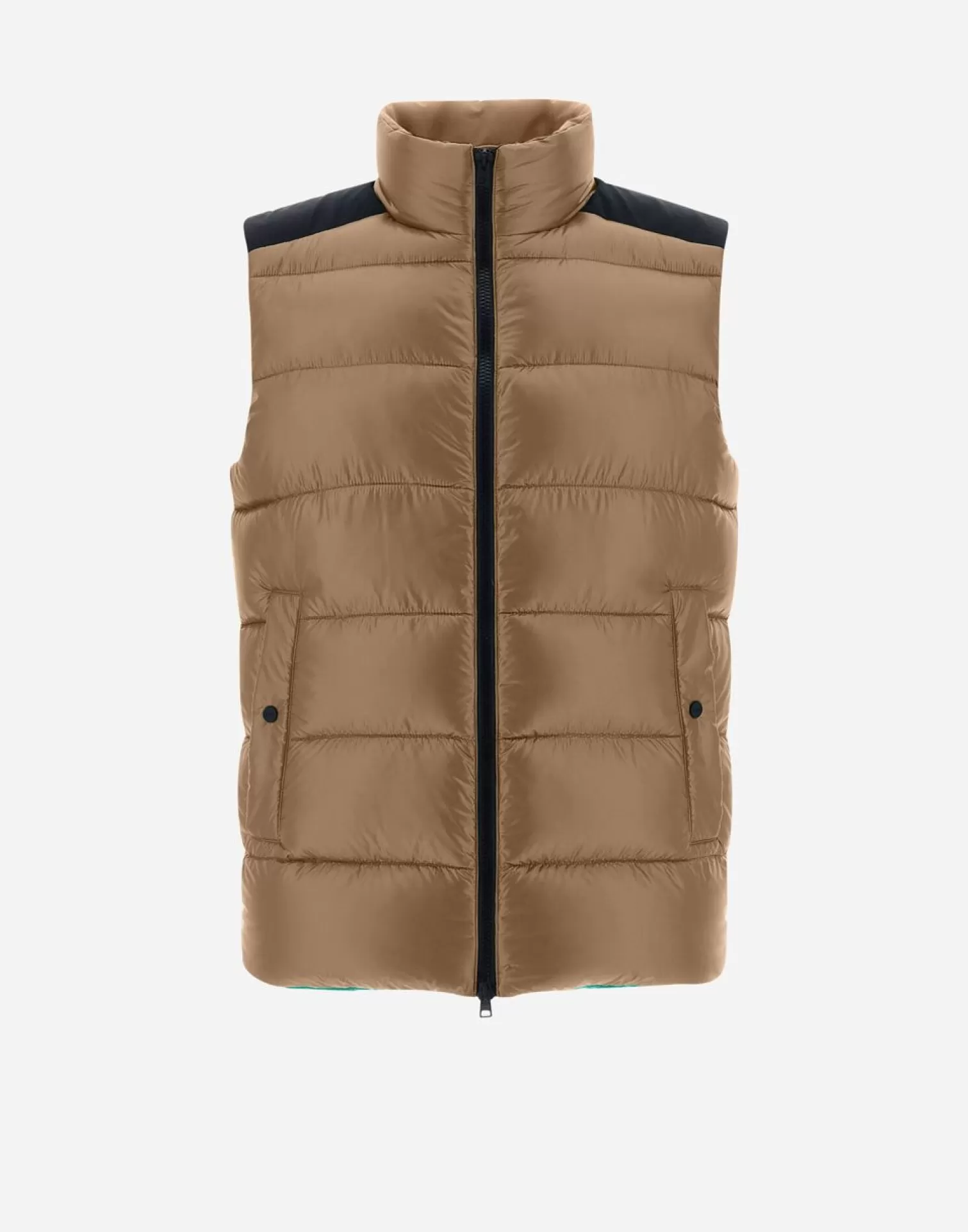 Herno Doudounes Courtes>Nylon Ultralight & Plaster Waistcoat Camel