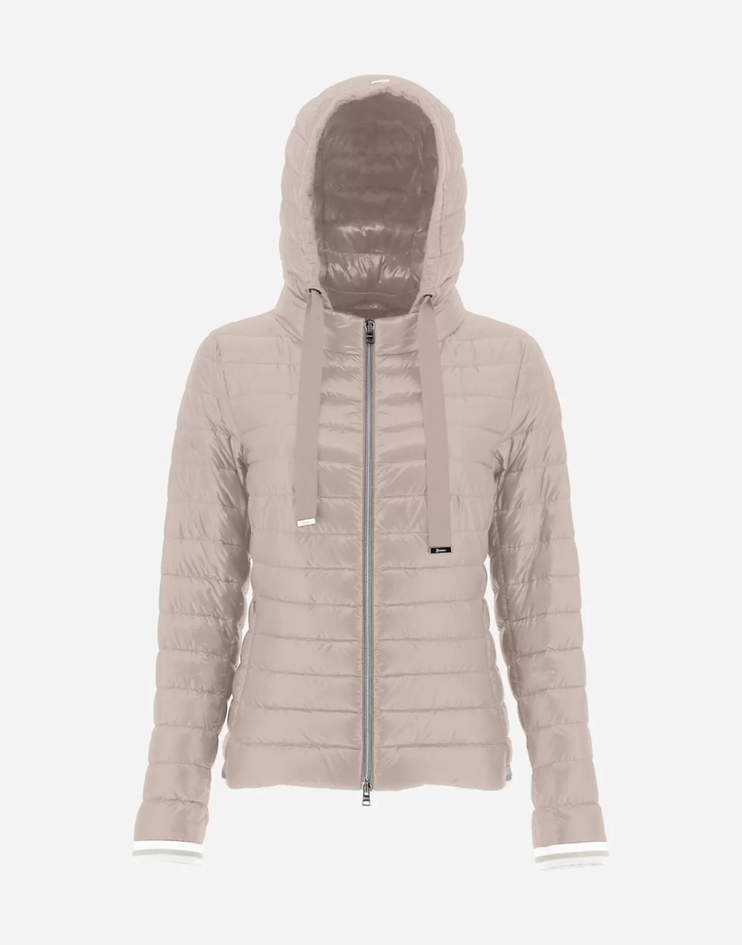 Herno Bomber>Nylon Ultralight Bomber With Lurex Sweater Chantilly