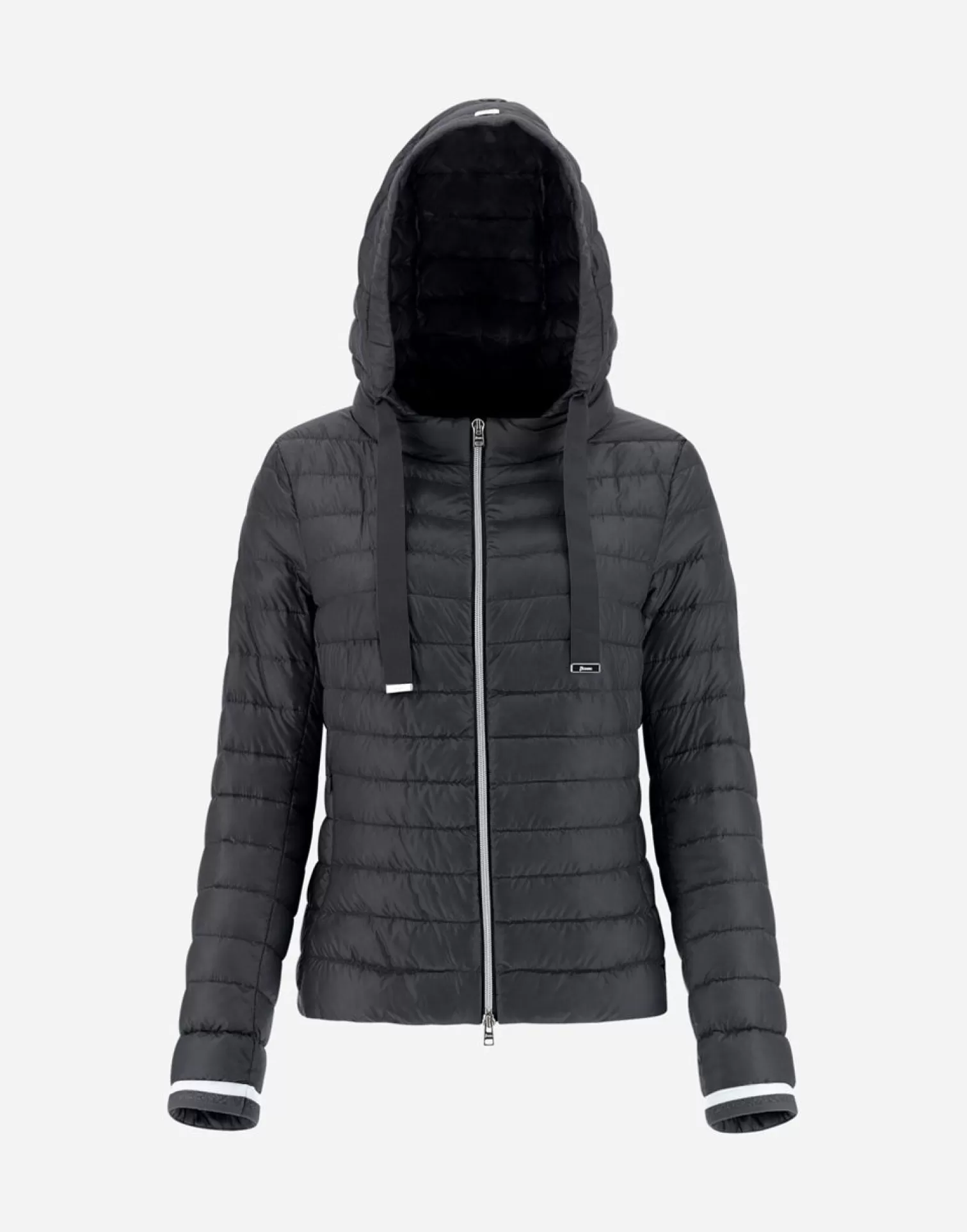 Herno Bomber>Nylon Ultralight Bomber With Lurex Sweater Black