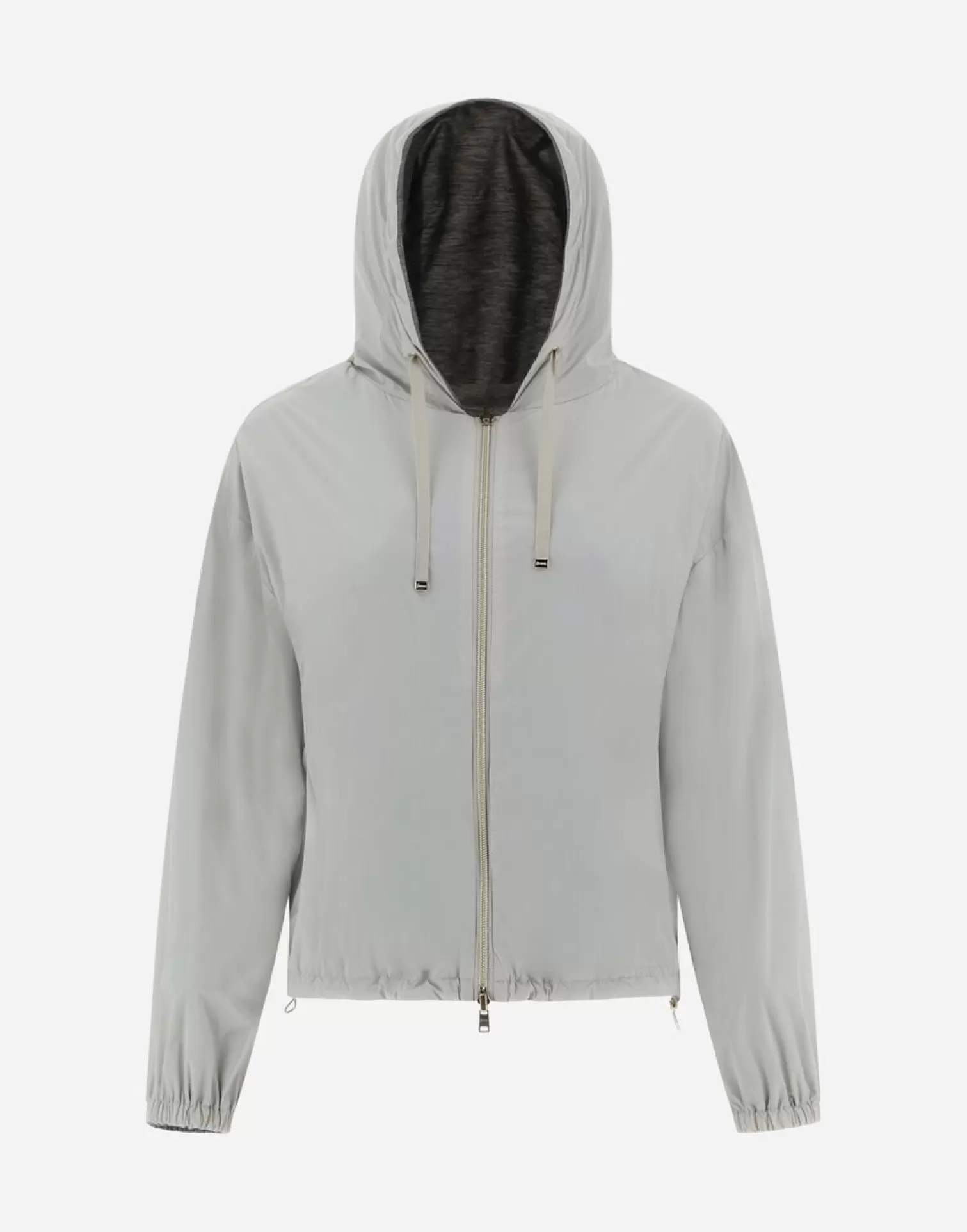 Herno Bomber>Resort Bomber Jacket In Light Nylon Stretch & Light Jersey Chantilly