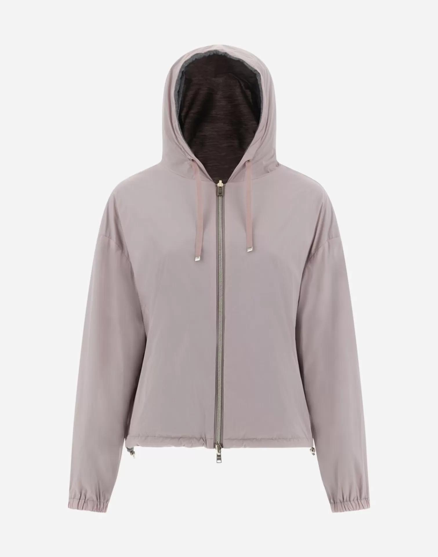 Herno Bomber>Resort Bomber Jacket In Light Nylon Stretch & Light Jersey Lilac