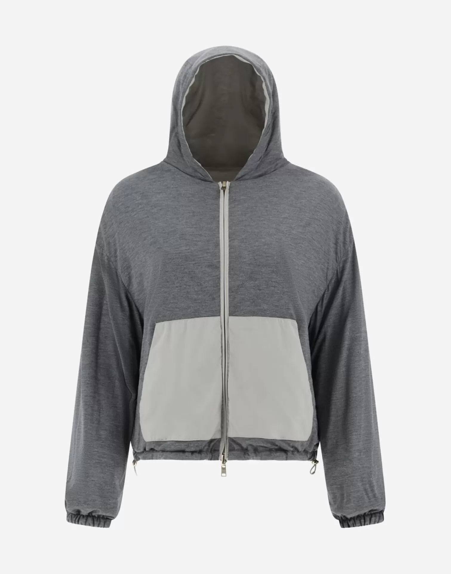 Herno Bomber>Resort Bomber Jacket In Light Nylon Stretch & Light Jersey Chantilly