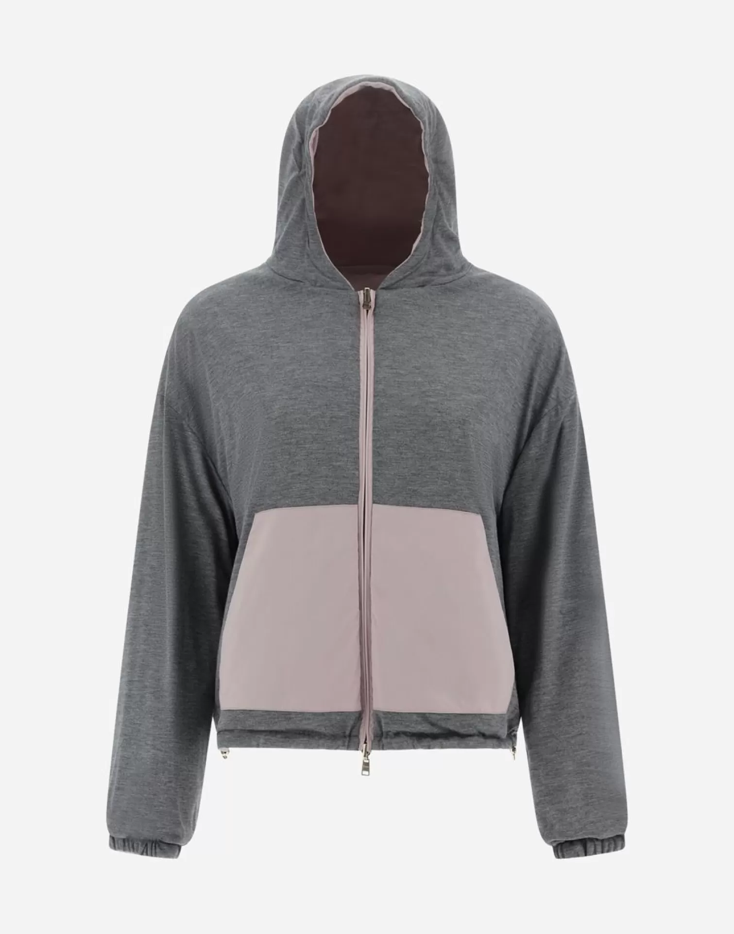 Herno Bomber>Resort Bomber Jacket In Light Nylon Stretch & Light Jersey Lilac