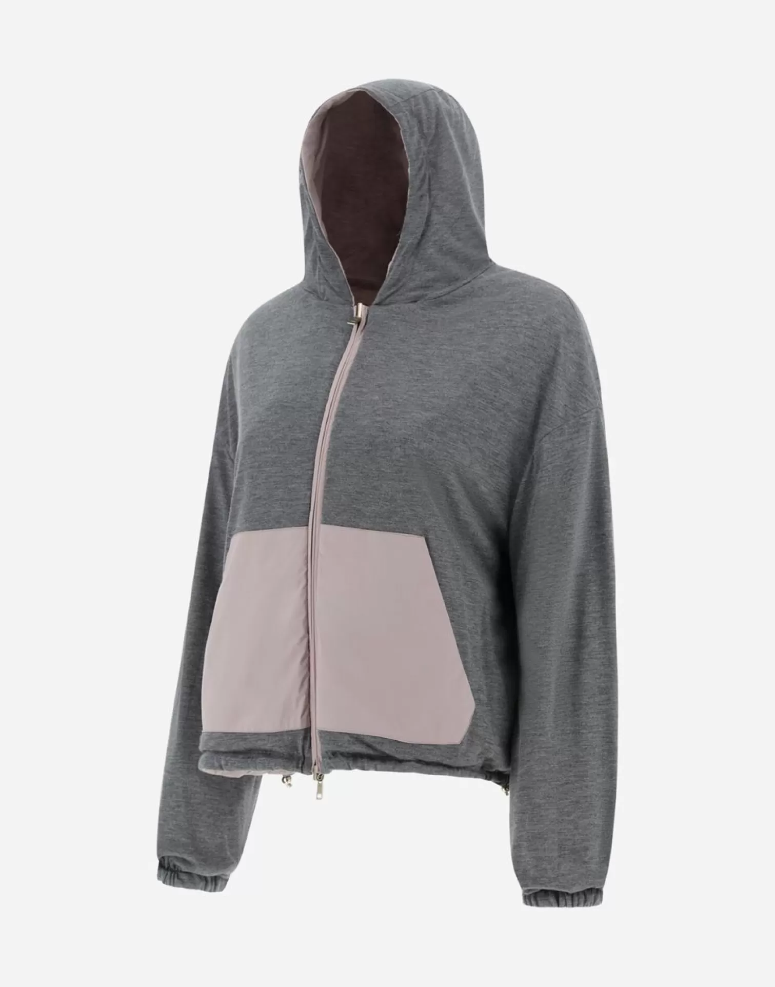 Herno Bomber>Resort Bomber Jacket In Light Nylon Stretch & Light Jersey Lilac