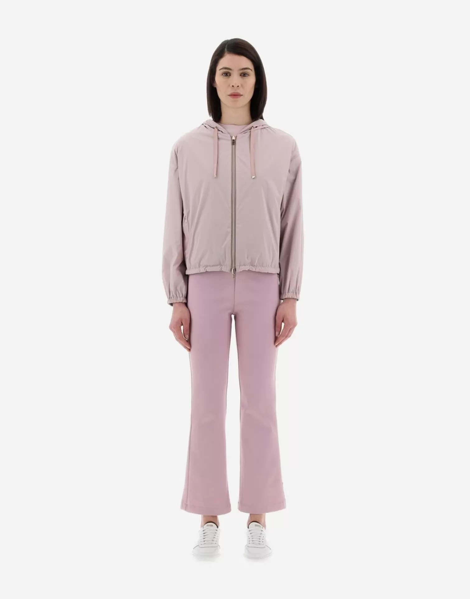 Herno Bomber>Resort Bomber Jacket In Light Nylon Stretch & Light Jersey Lilac