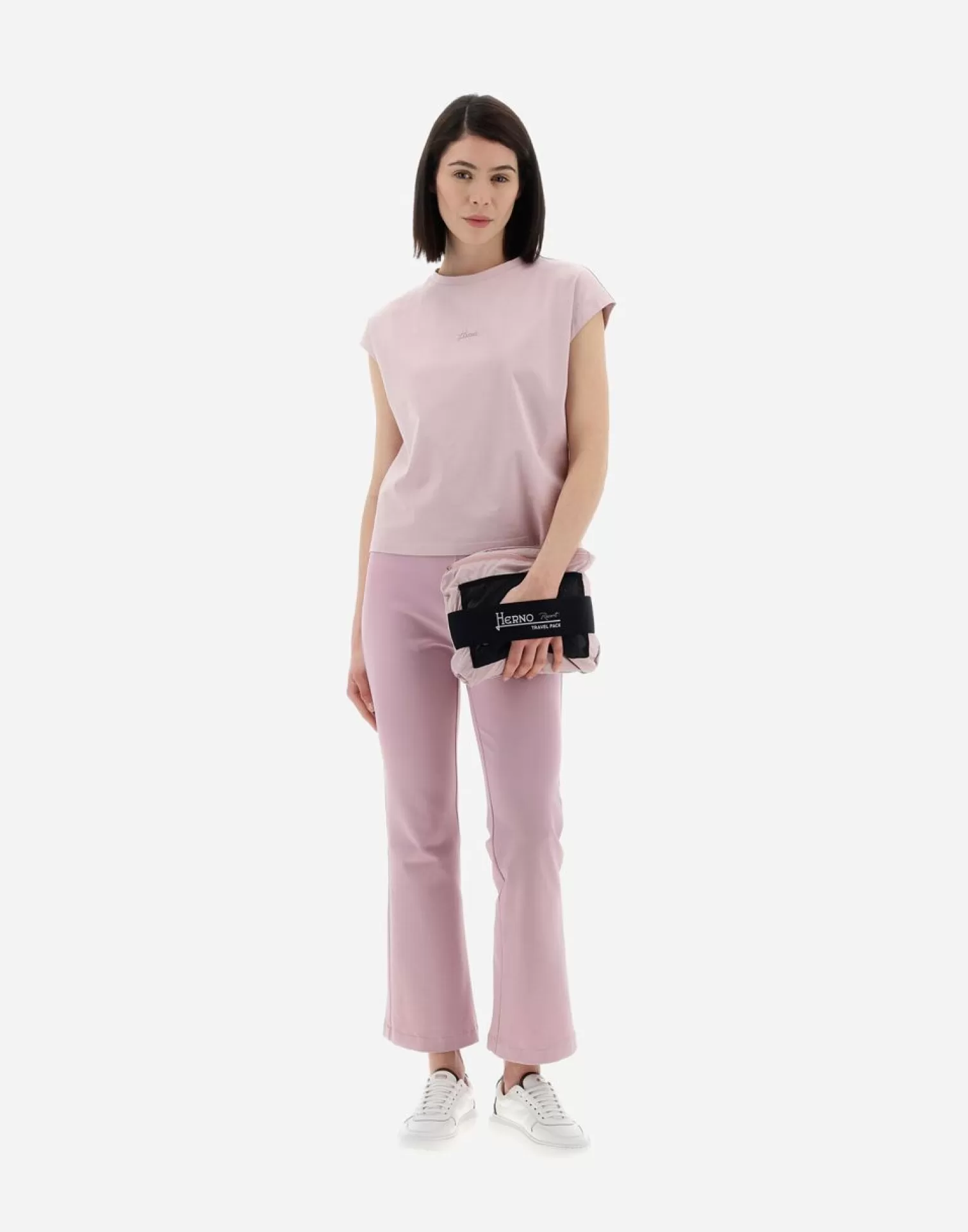 Herno Bomber>Resort Bomber Jacket In Light Nylon Stretch & Light Jersey Lilac