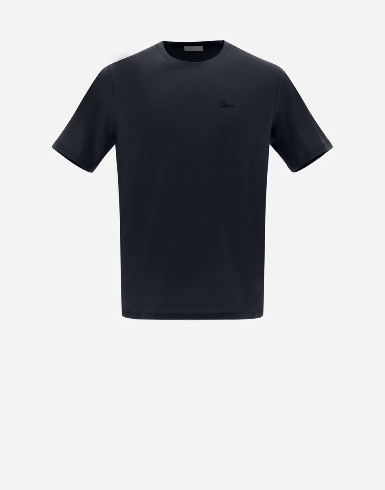 Herno T-Shirts Et Polos>Resort T-Shirt In Basic Cotton Navy Blue