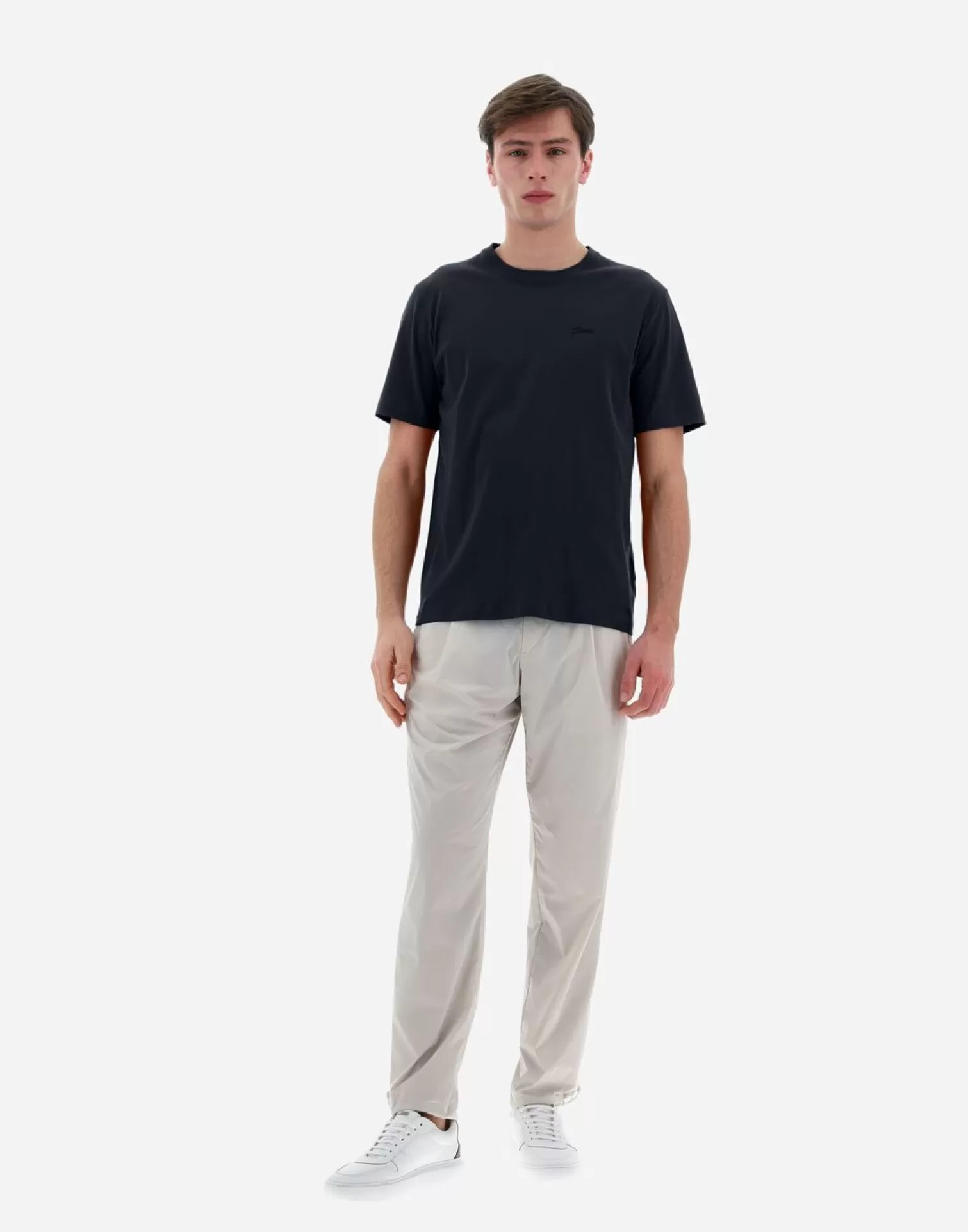 Herno T-Shirts Et Polos>Resort T-Shirt In Basic Cotton Navy Blue