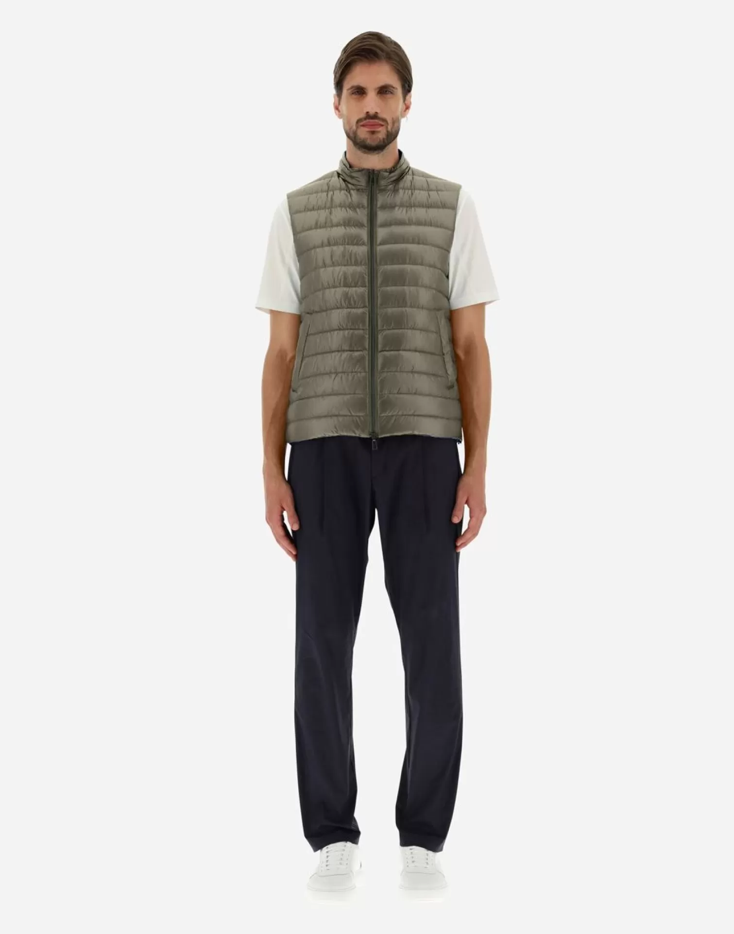 Herno Doudounes Courtes>Reversible Two-Tone Waistcoat In Nylon Ultralight Turquoise