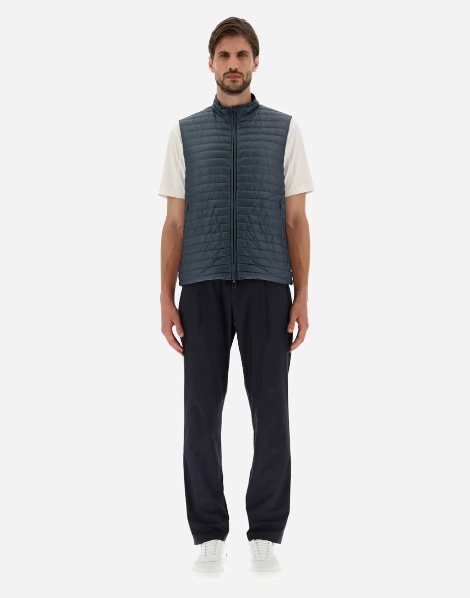 Herno Doudounes Courtes>Reversible Two-Tone Waistcoat In Nylon Ultralight Military