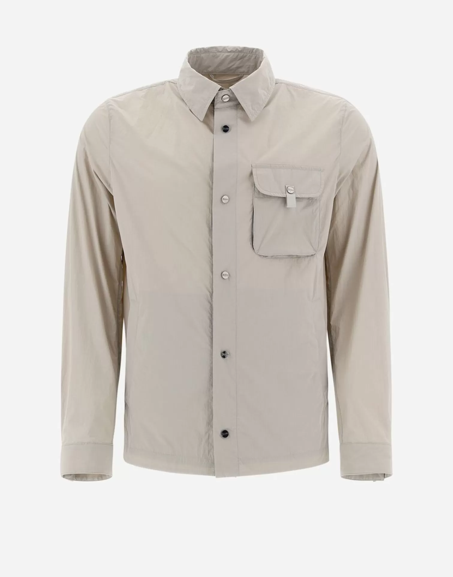 Herno Chemises>Shirt In Ultralight Crease Natural