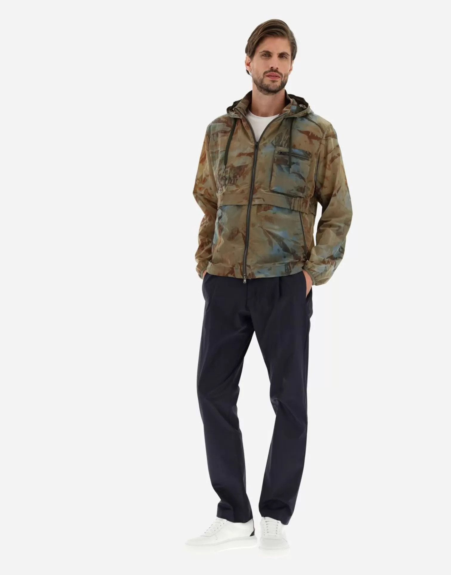 Herno Bomber>Sportswear Sprayed Bomber Jacket Teal