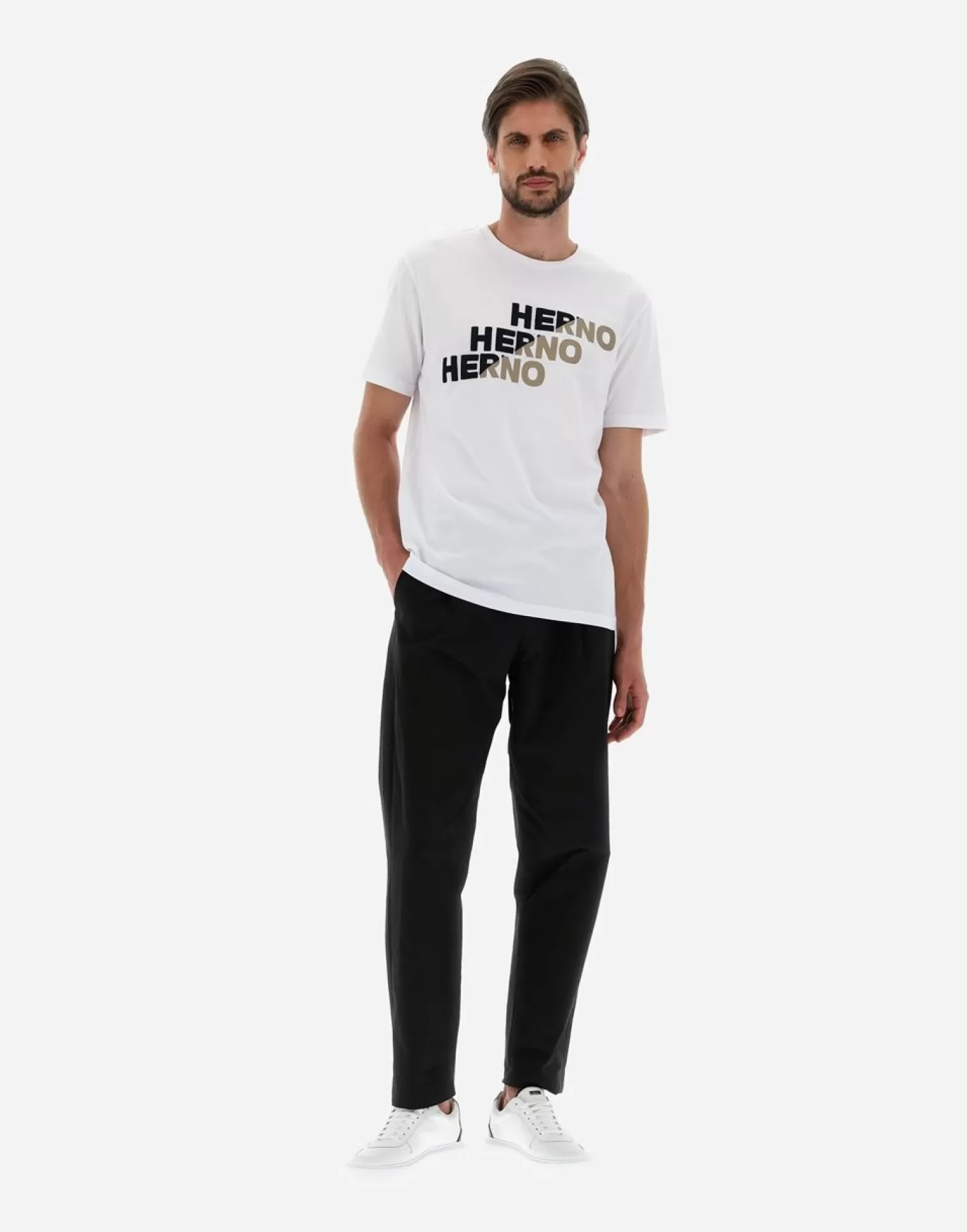 Herno T-Shirts Et Polos>T-Shirt In Compact Jersey White