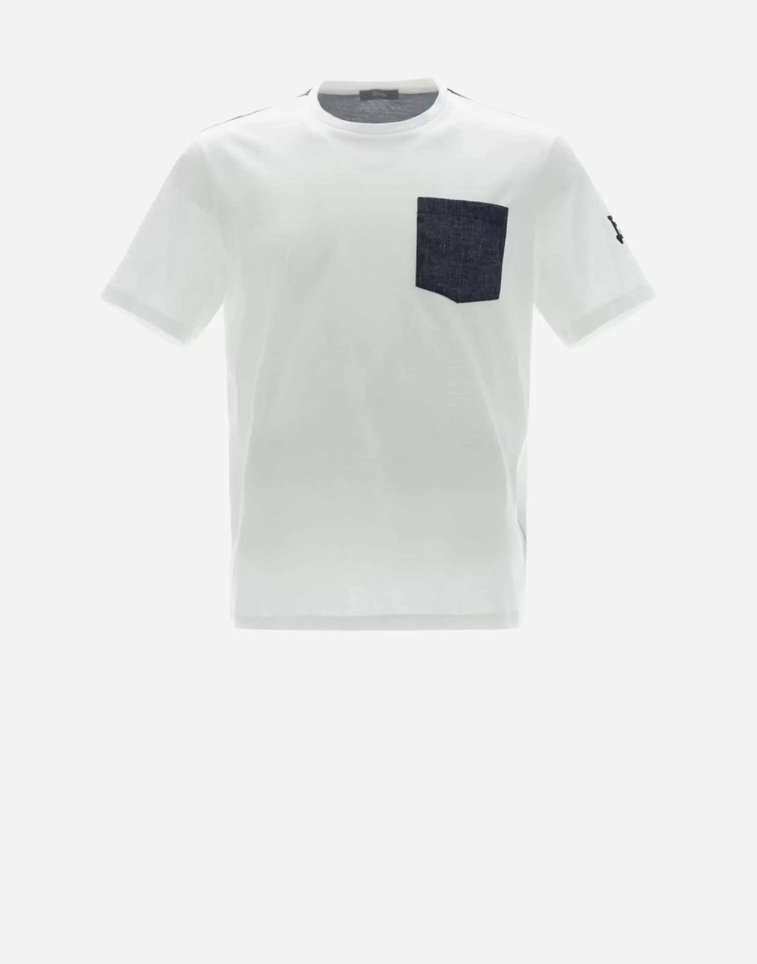 Herno T-Shirts Et Polos>T-Shirt In Cotton Jersey White/Blue