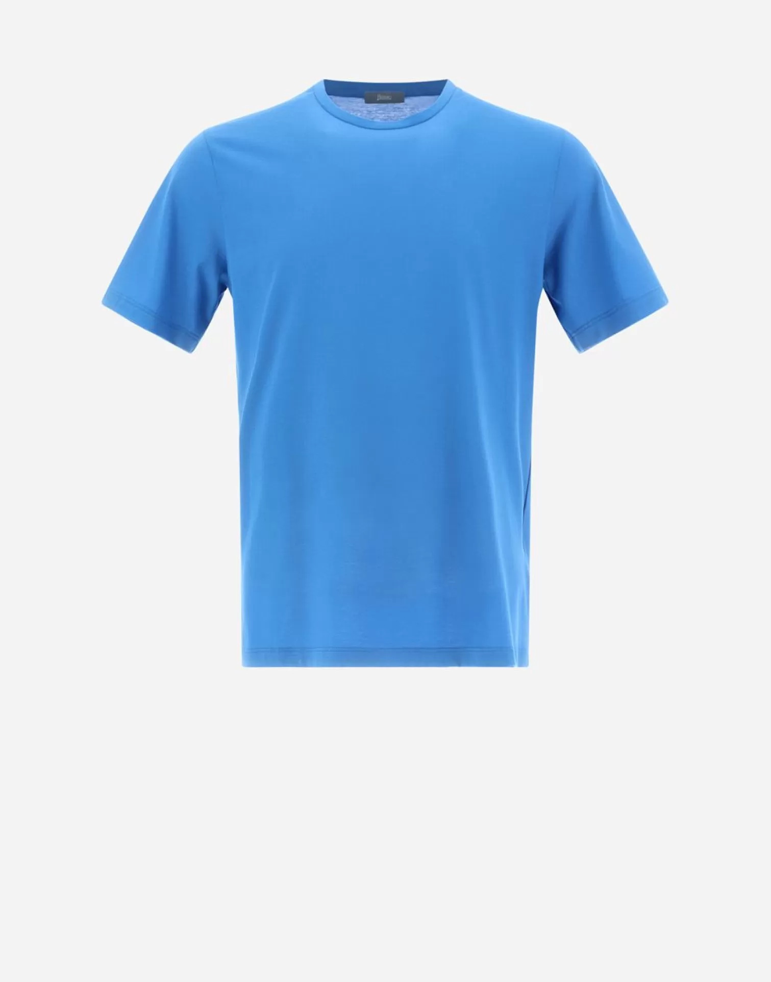 Herno T-Shirts Et Polos>T-Shirt In Crepe Jersey Turquoise