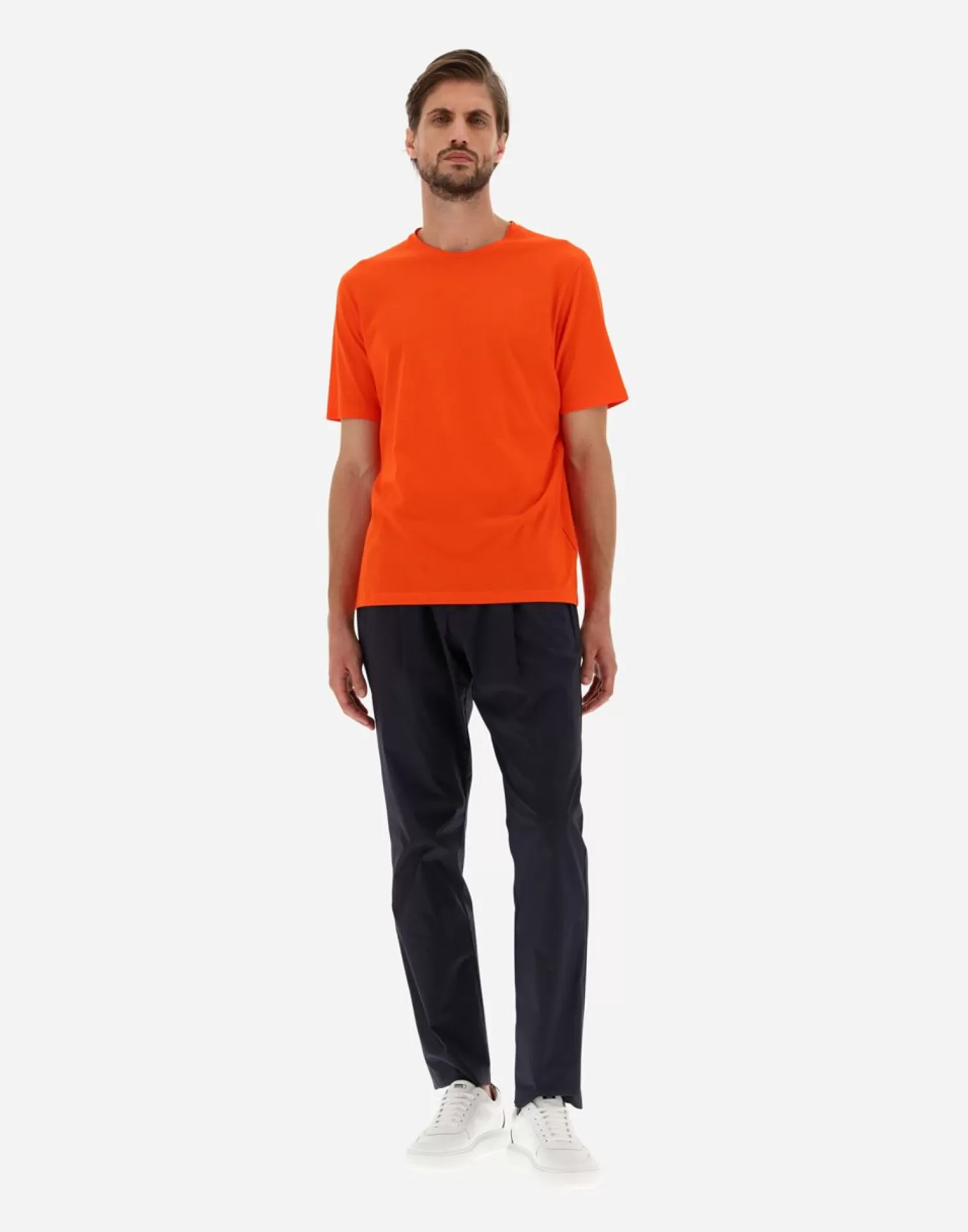Herno T-Shirts Et Polos>T-Shirt In Crepe Jersey Orange