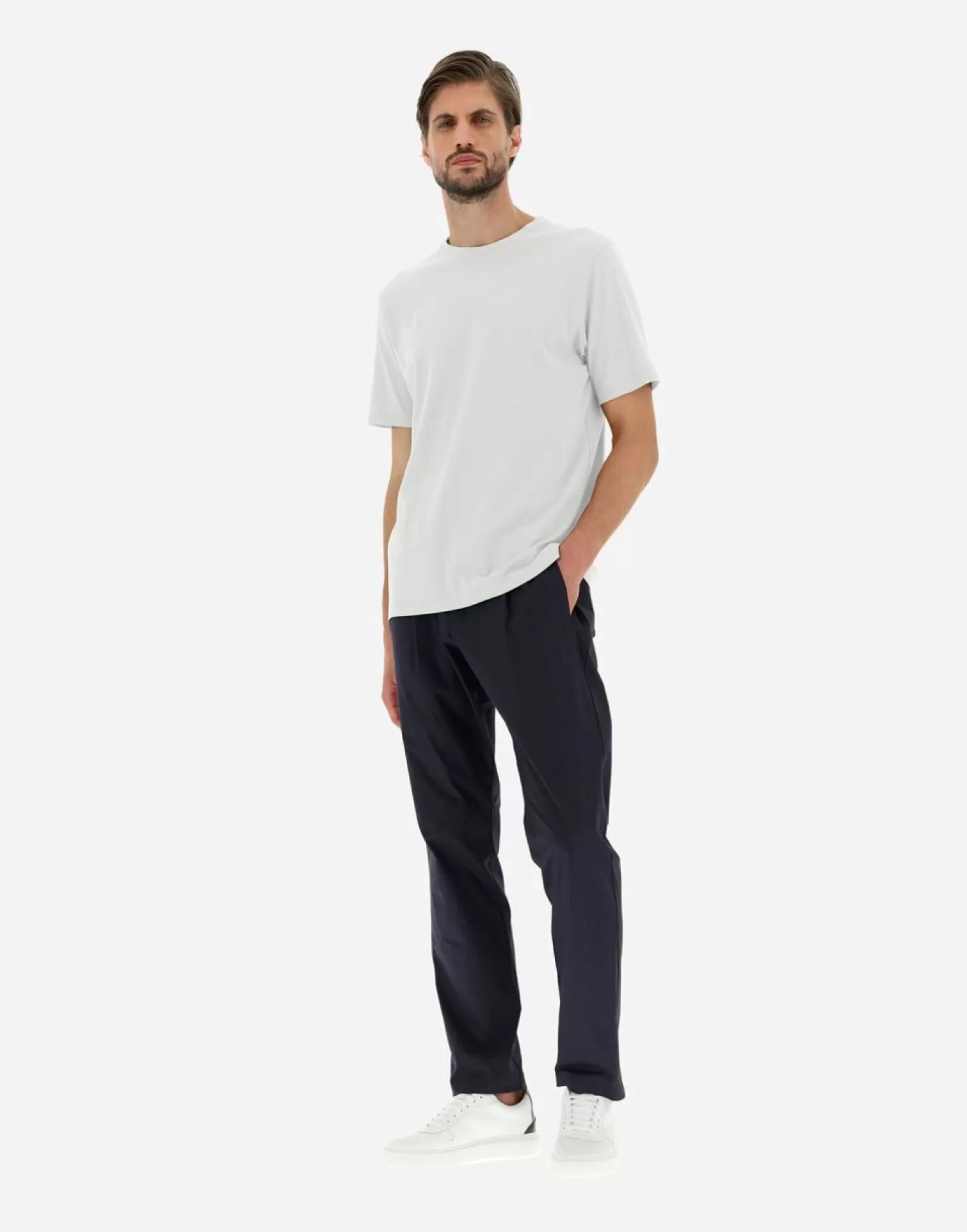 Herno T-Shirts Et Polos>T-Shirt In Crepe Jersey White