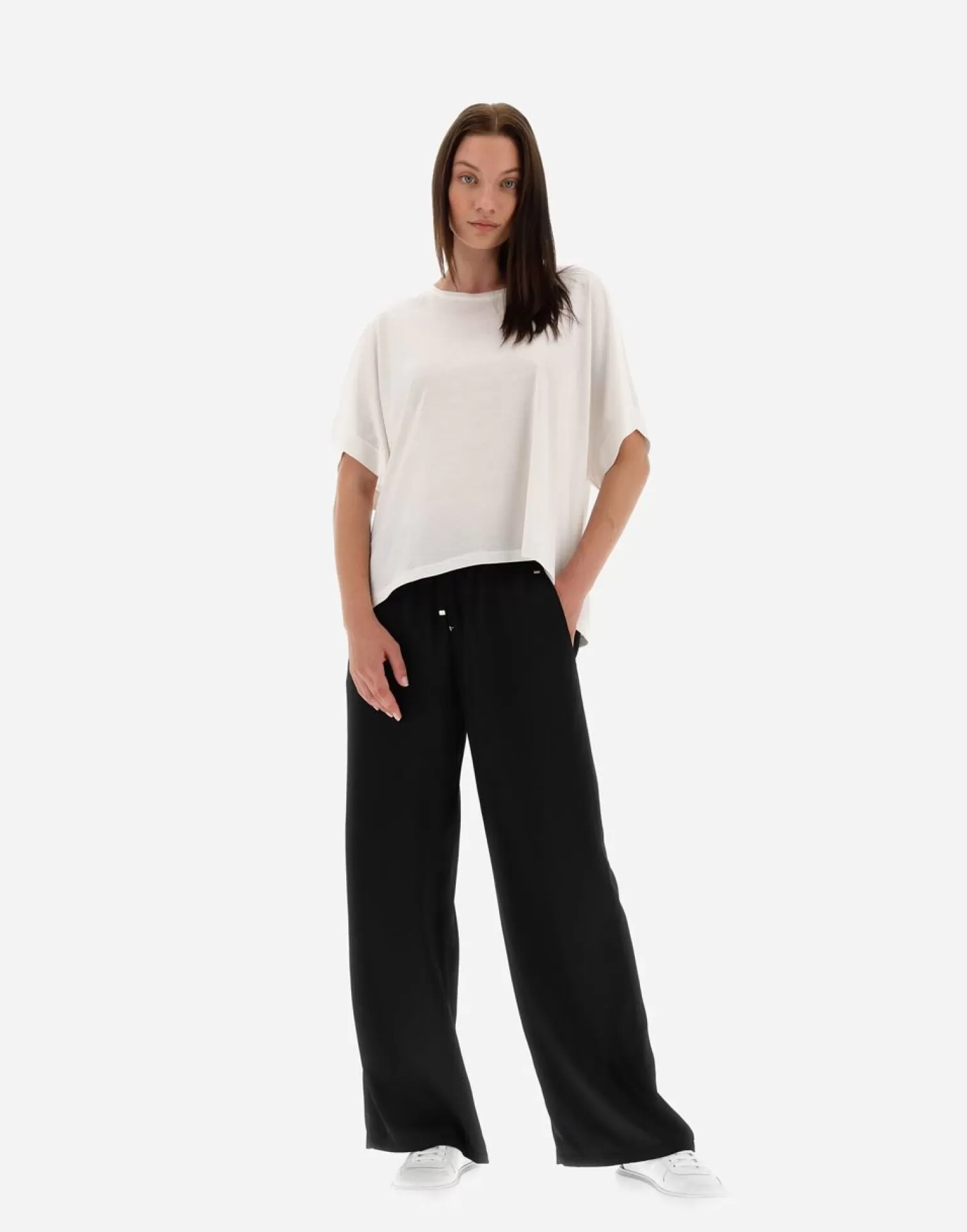Herno T-Shirts>T-Shirt In Silk Jersey White