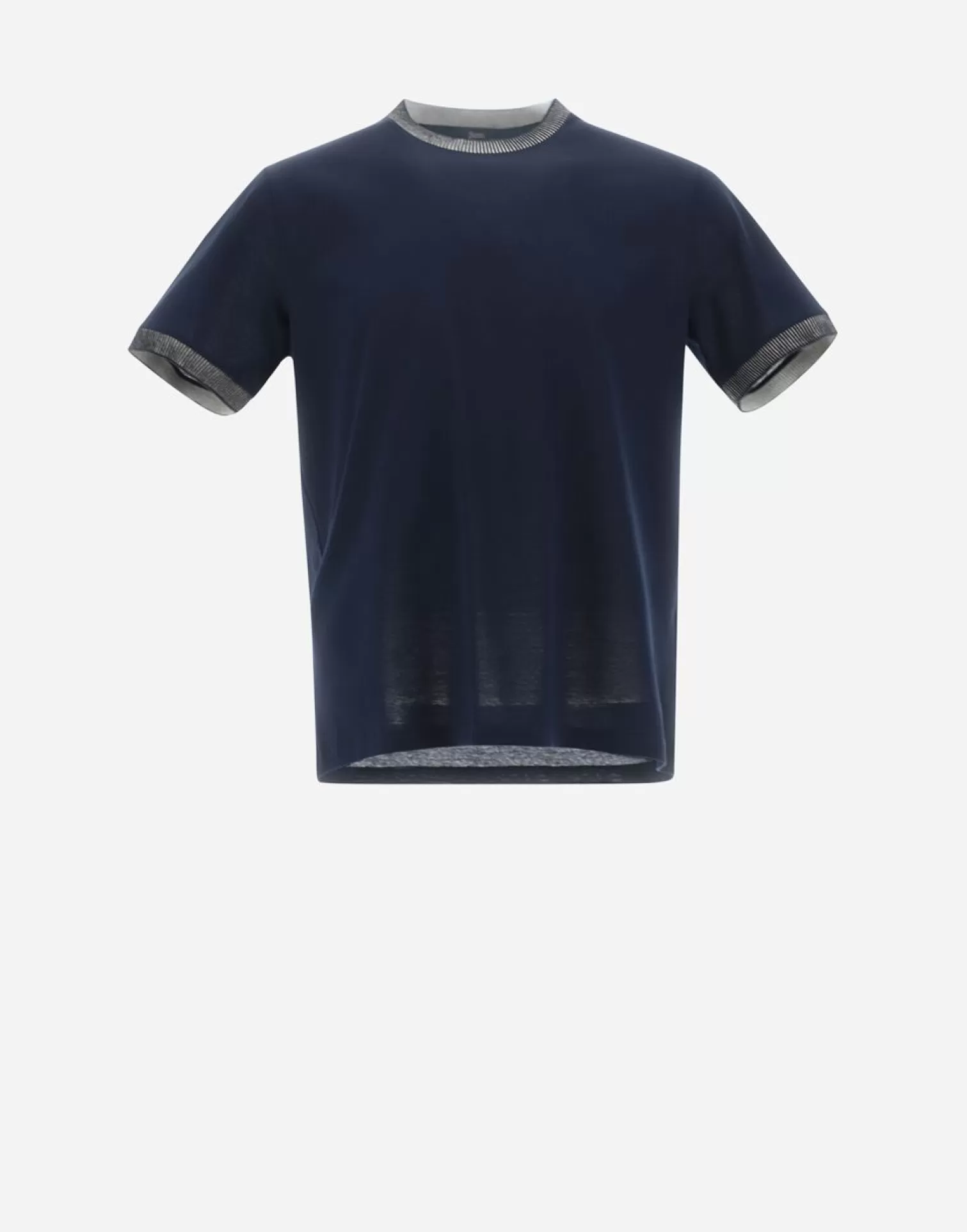 Herno T-Shirts Et Polos>T-Shirt In Superfine Cotton Navy Blue