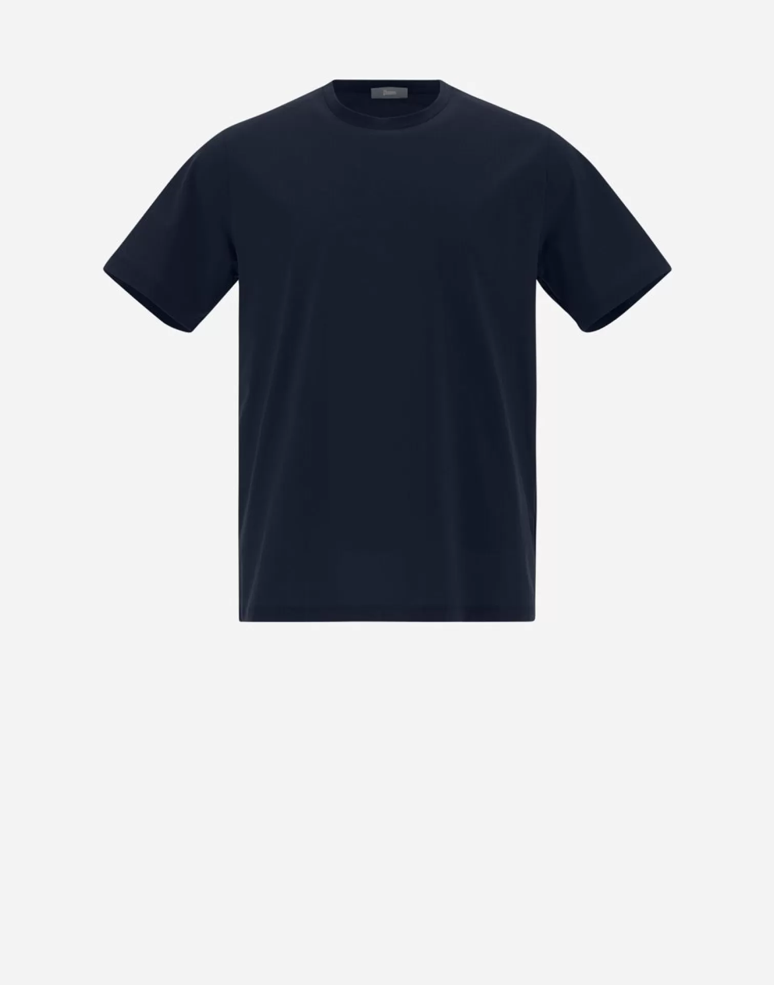 Herno T-Shirts Et Polos>T-Shirt In Superfine Cotton Stretch Navy Blue