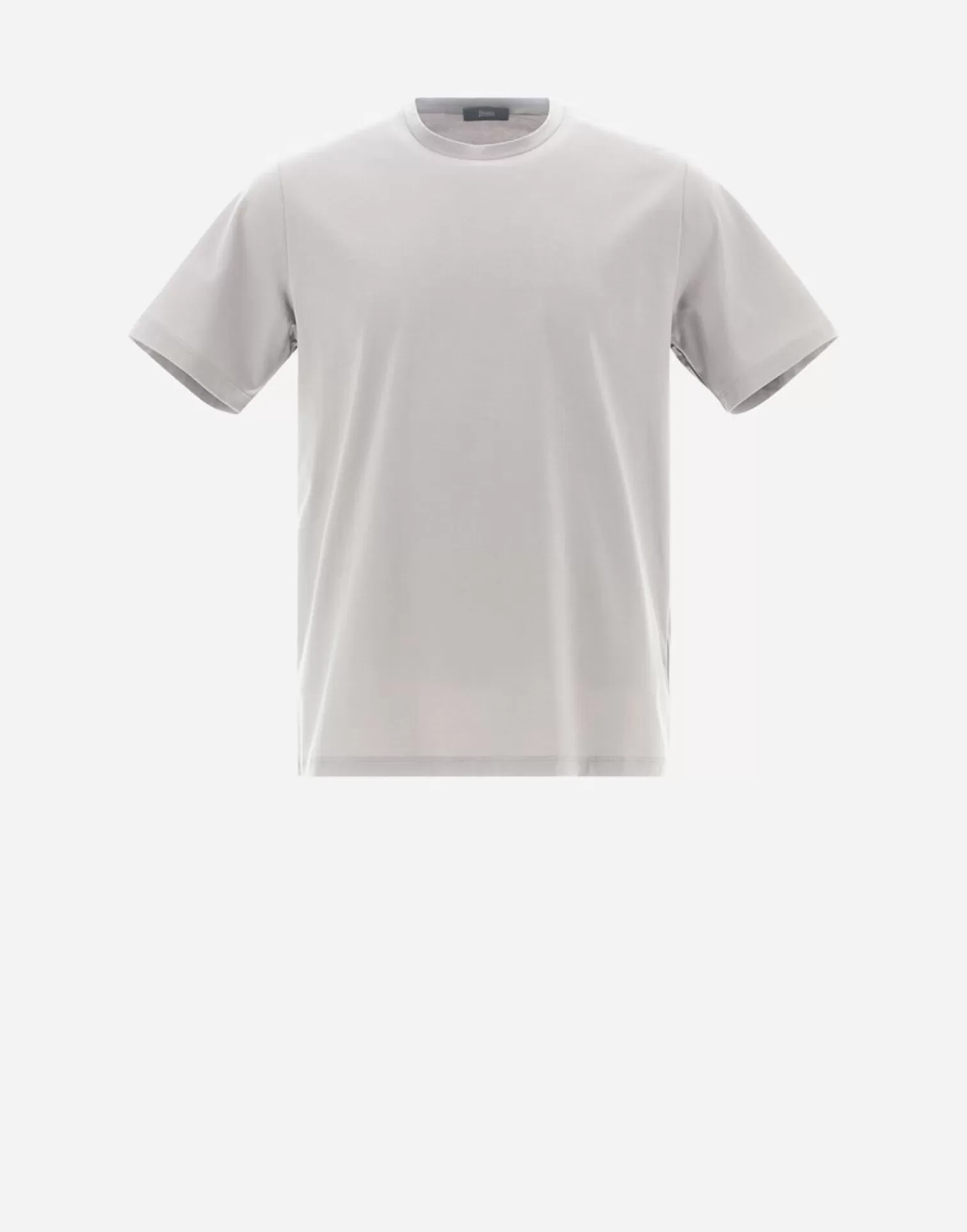 Herno T-Shirts Et Polos>T-Shirt In Superfine Cotton Stretch Light Grey