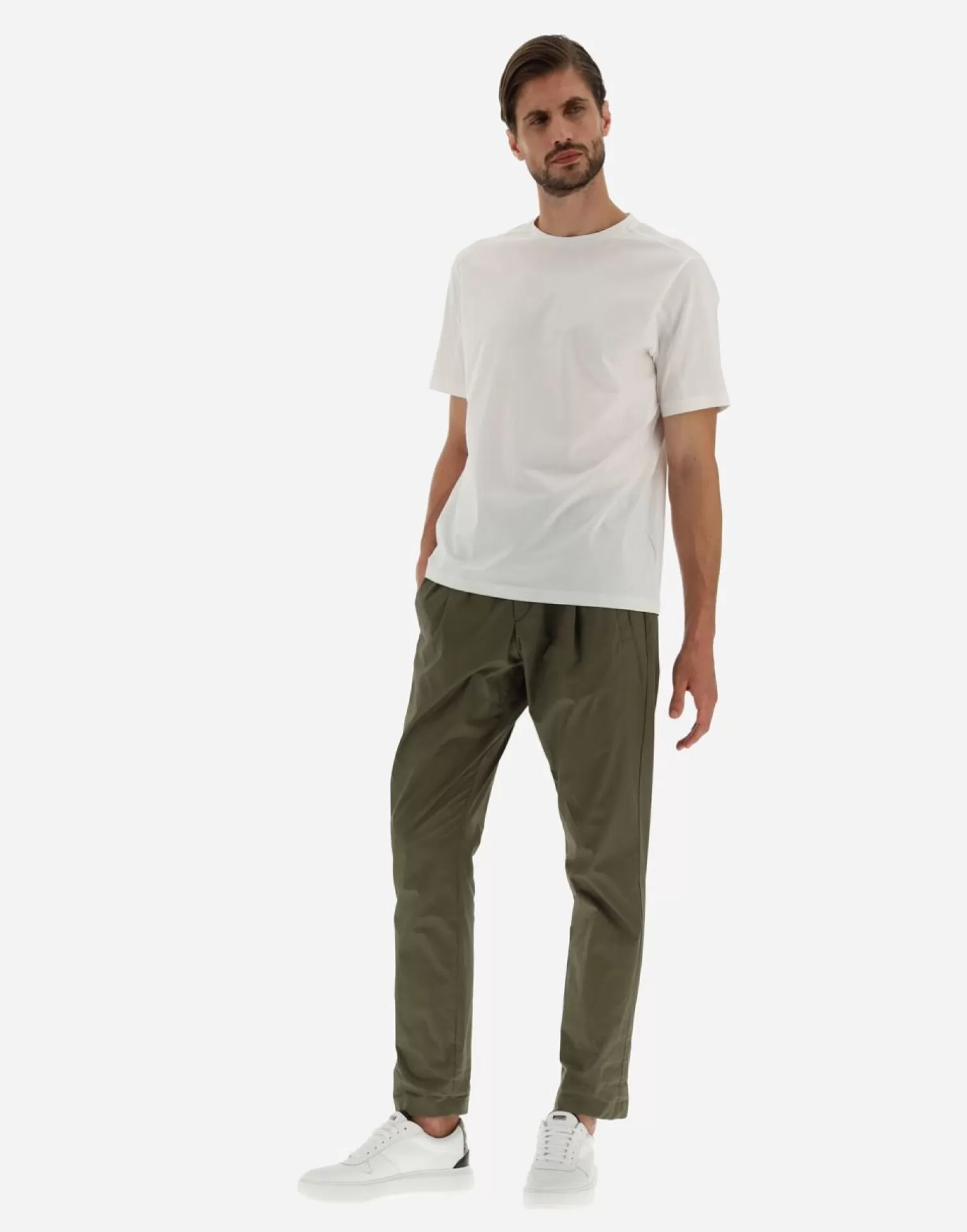 Herno T-Shirts Et Polos>T-Shirt In Superfine Cotton Stretch White