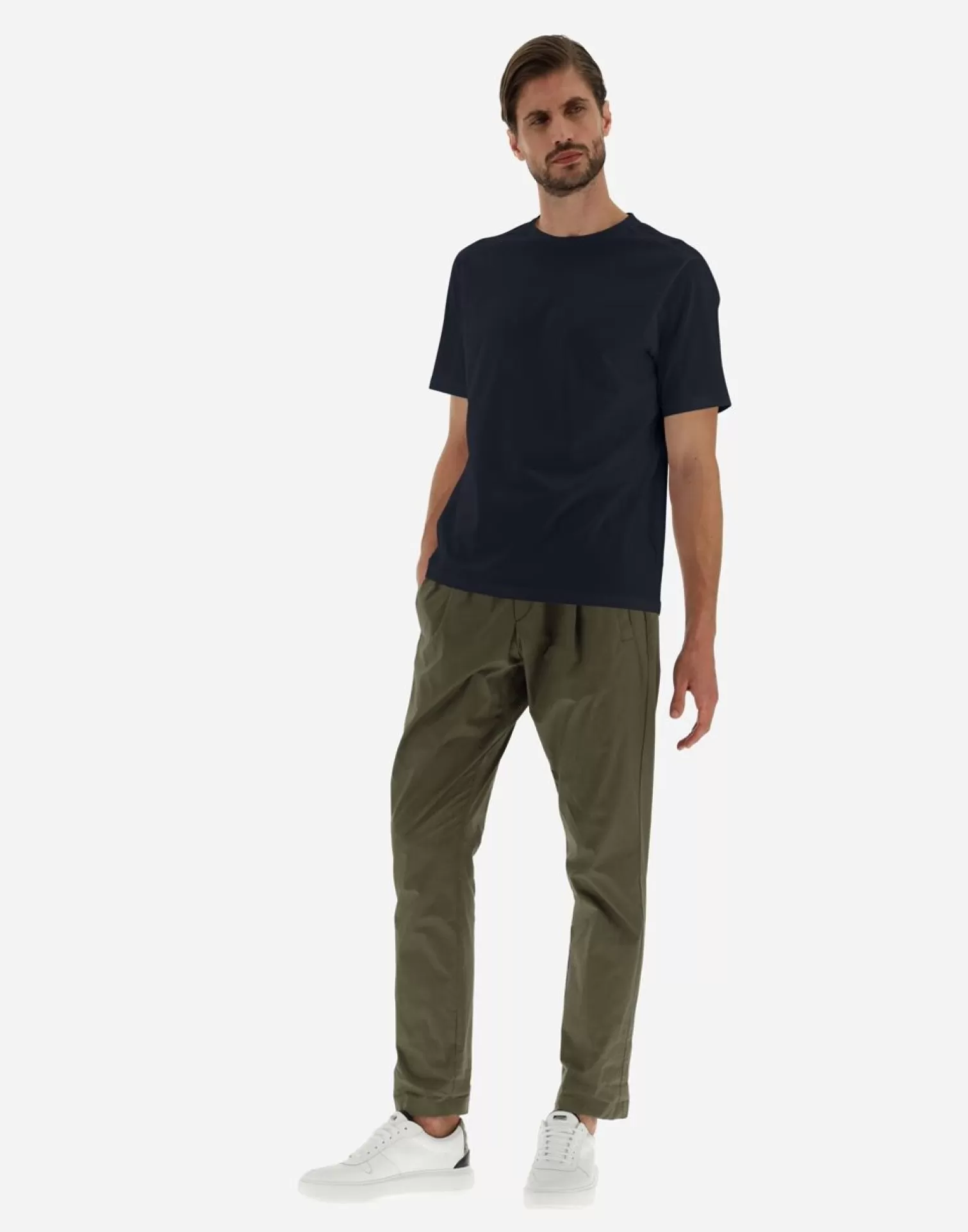 Herno T-Shirts Et Polos>T-Shirt In Superfine Cotton Stretch Black