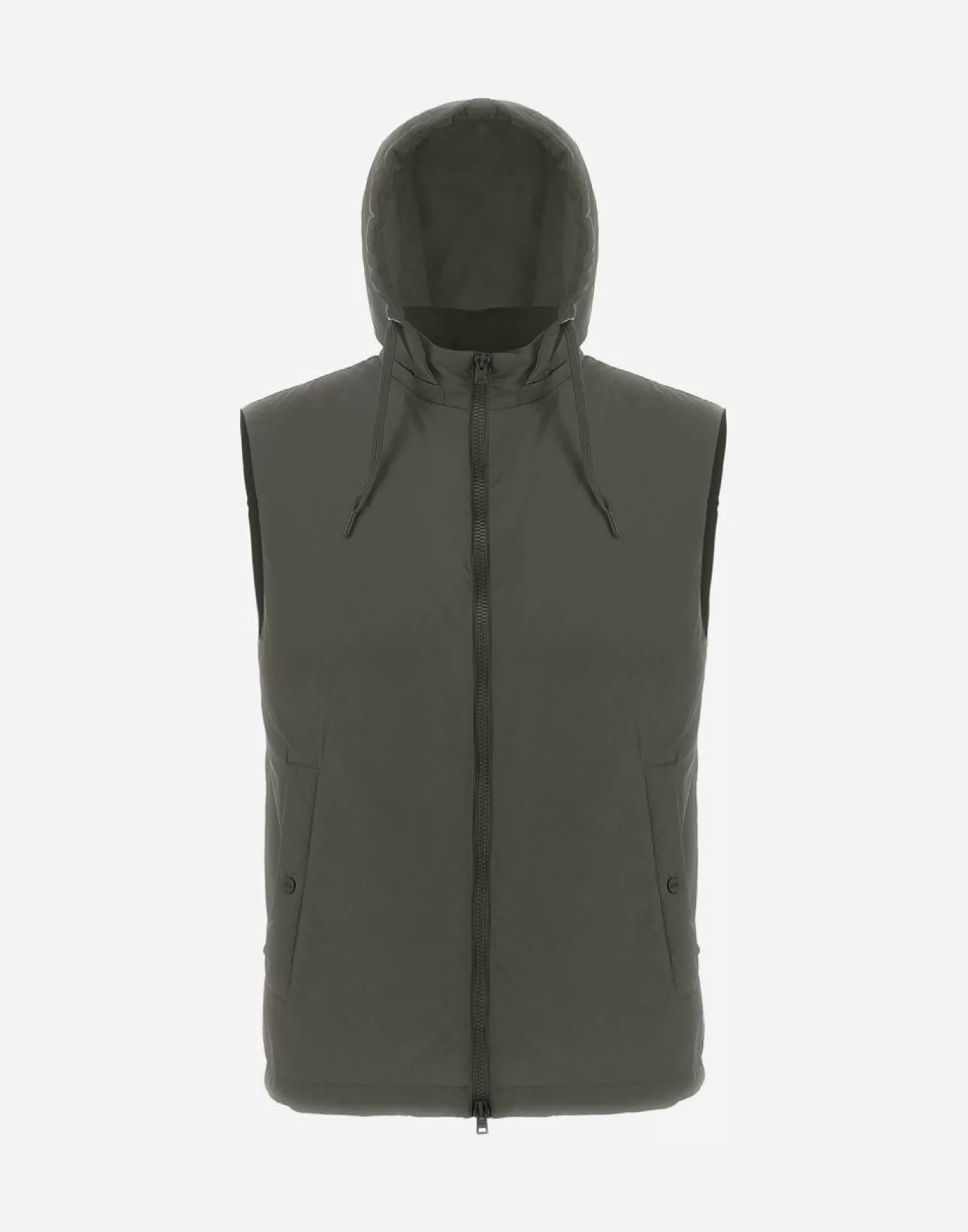 Herno Doudounes Courtes>Waistcoat In Nuage Military
